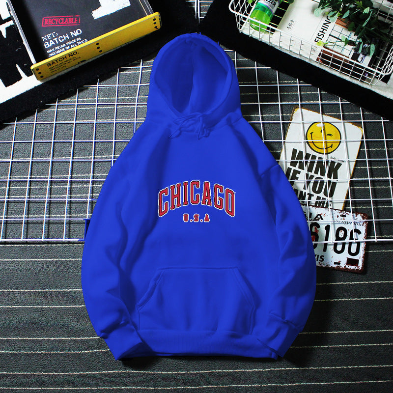 Damen Kapuzenpullover mit urbanem Chicago-Print Skjora