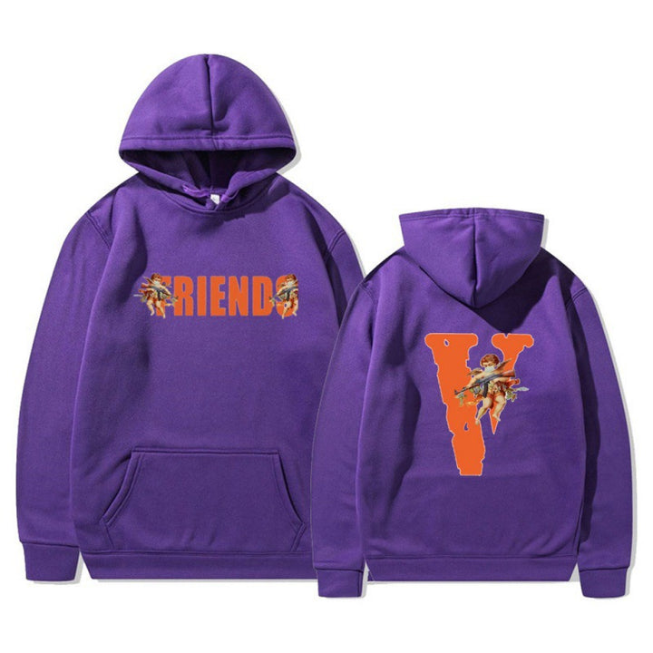 Dame hoodie med karakteristisk front- og baktrykk Skjora
