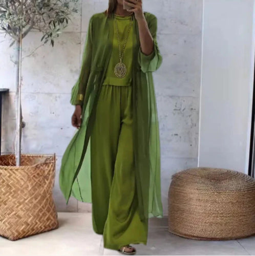 Dame casual overall med lett, transparent jakke Skjora