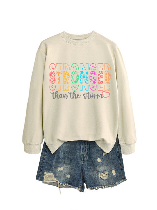 Dame sweatshirt med motivasjons skriftnotater og avslappet passform Skjora