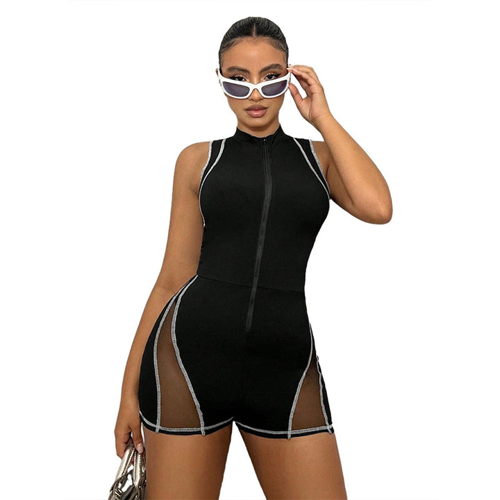 Damer sporty jumpsuit med glidelås Skjora