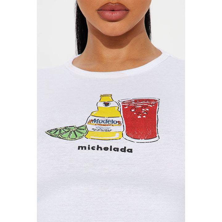 Dame Tanktop med leken gastronomi-motiv Skjora