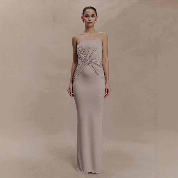 Damer Elegant Minimalistisk Kveldsdekselet med Rynker Skjora