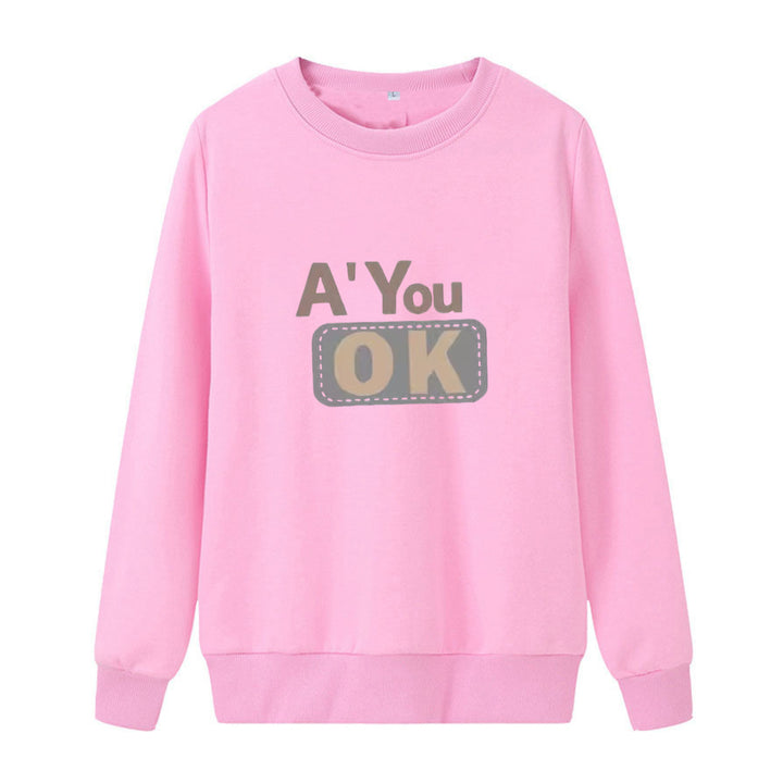 Dame sweatshirt med avslappet tekst Skjora