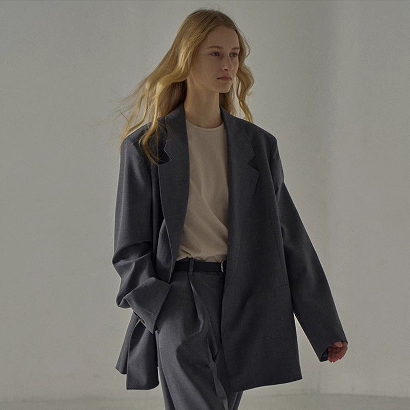 Damer Elegant Oversized-Blazer med edel kutt Skjora