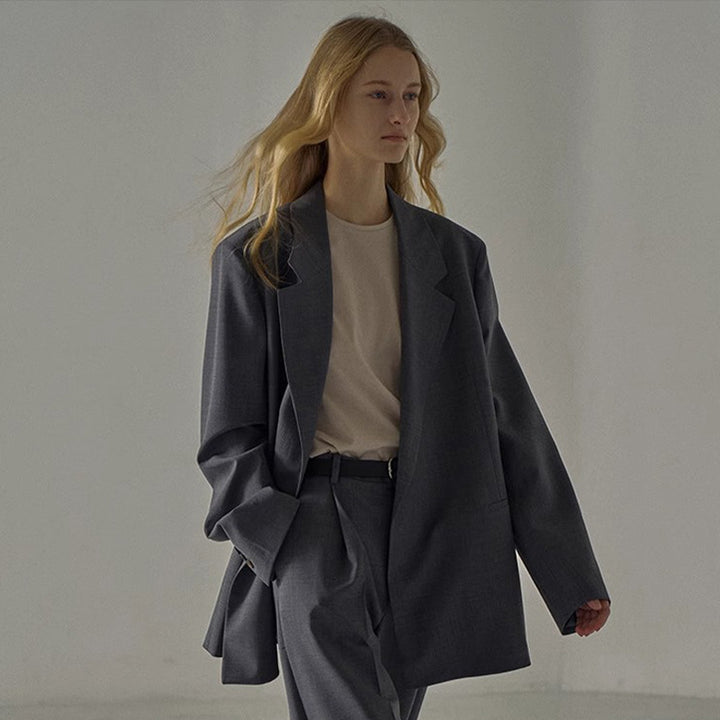 Damer Elegant Oversized-Blazer med edel kutt Skjora