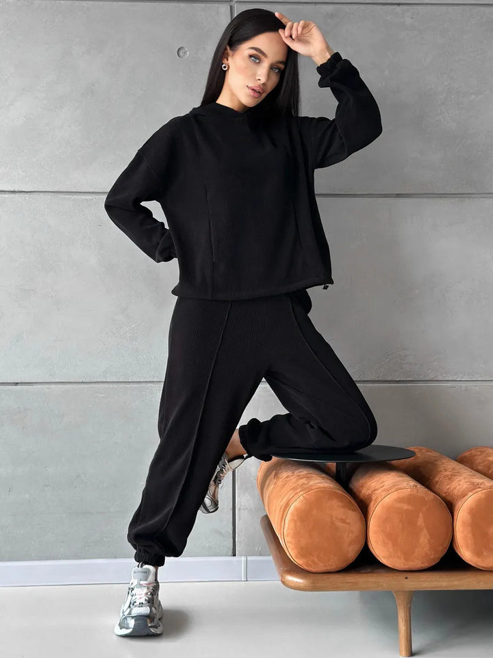 Kvinnens cozy fleece fritidssett Skjora