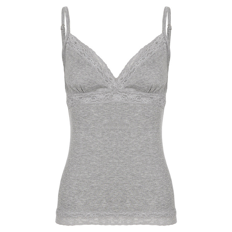 Dame spiss tanktop med justerbare stropper og luftig snitt Skjora