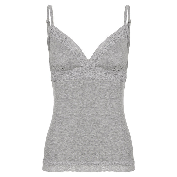 Dame spiss tanktop med justerbare stropper og luftig snitt Skjora