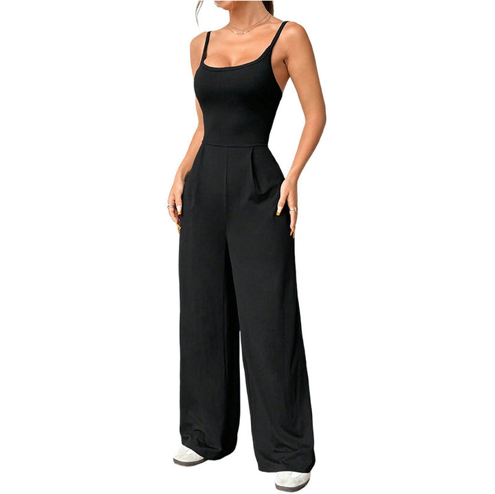 Dame jumpsuit med vid ben og elegant snitt Skjora