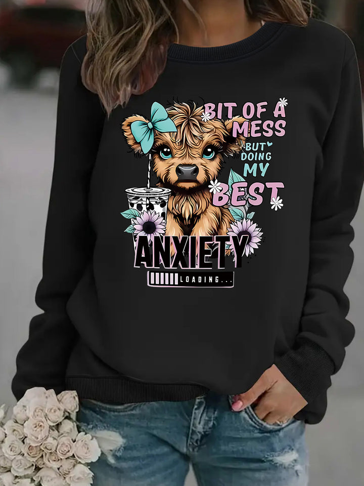 Kvinnegenser med kreativ hundedesign og inspirerende tekst Skjora
