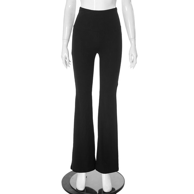 Damer Sporty Bootcut-bukser med høy midje og figurvennlig snitt Skjora