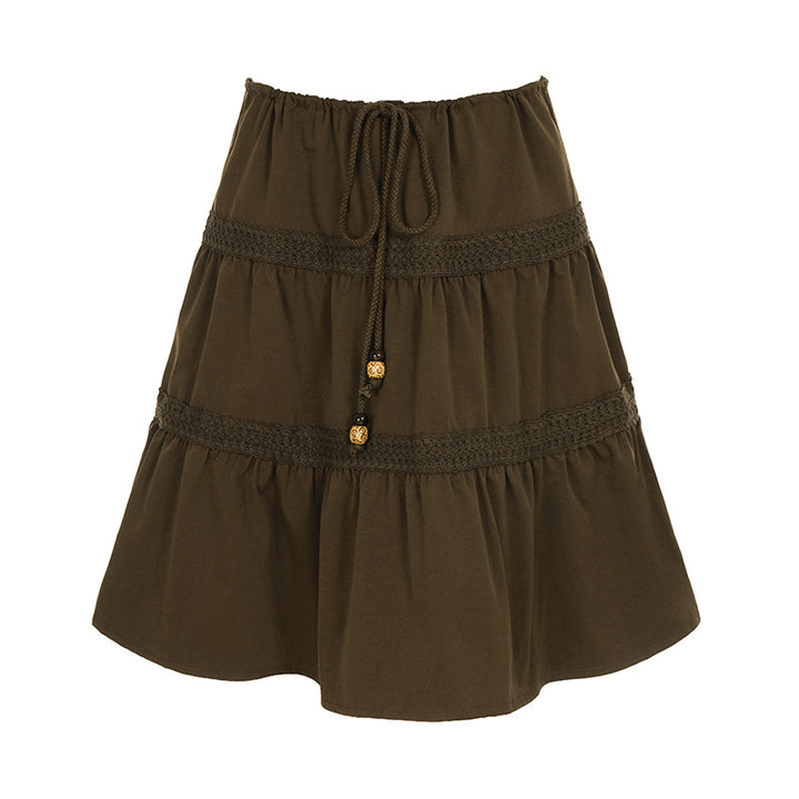 Damer luftig jumpskirt med elastisk liv og rynker Skjora