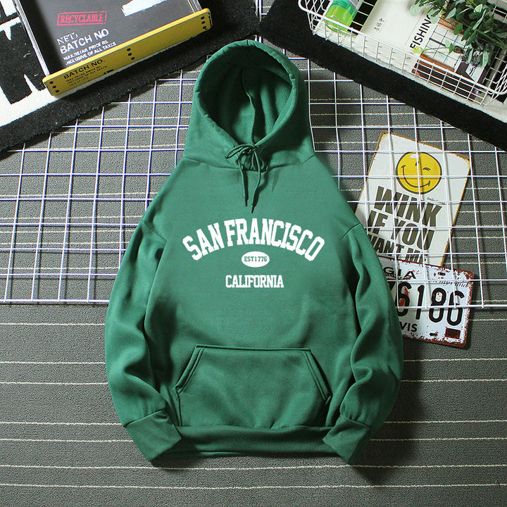 Damer hettegensere med moderne San Francisco trykk Skjora