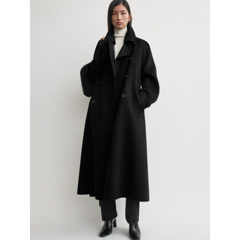 Damer elegant overlang ull trenchcoat Skjora