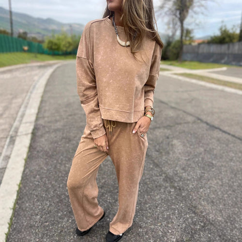 Dame casual sweatshirt og joggebukse sett Skjora