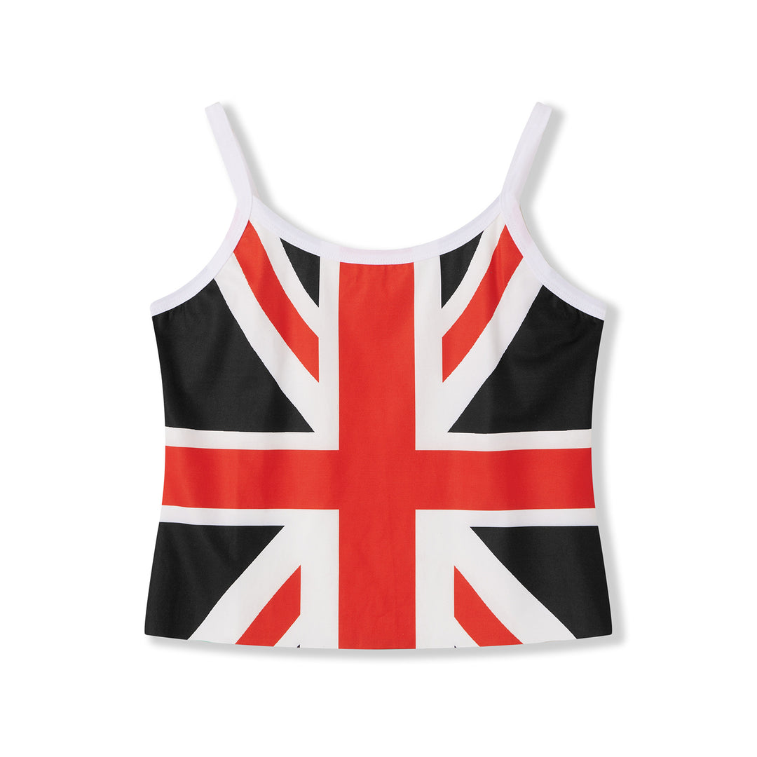 Dame Crop-Top med britisk motiv Skjora