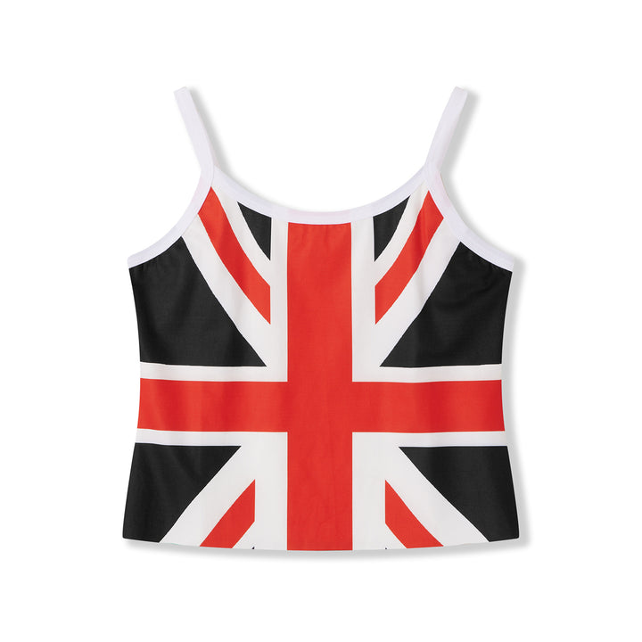 Dame Crop-Top med britisk motiv Skjora