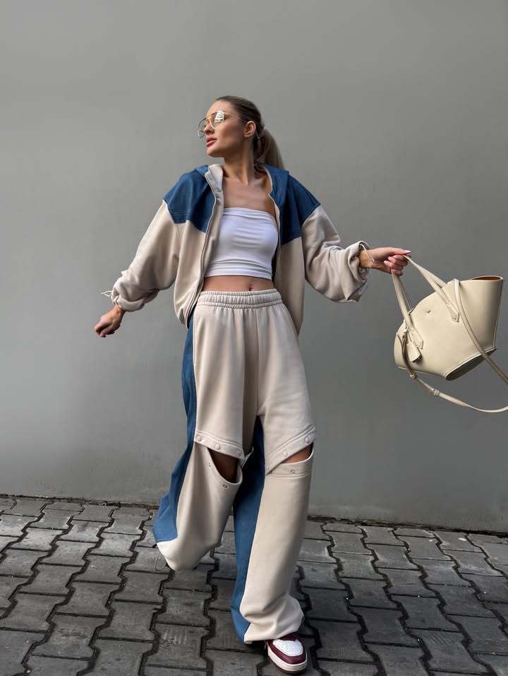 Women's sporty outfit with trendy color contrast Skjora