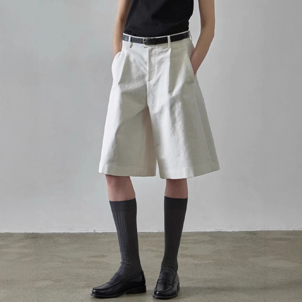 Dame elegante og komfortable vide stoff-shorts Skjora