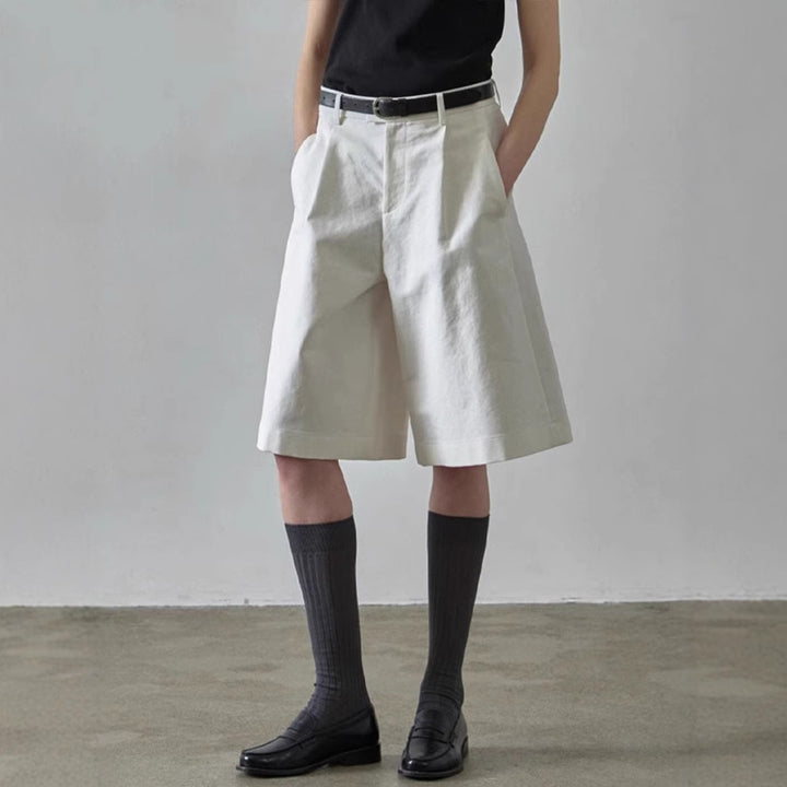 Dame elegante og komfortable vide stoff-shorts Skjora