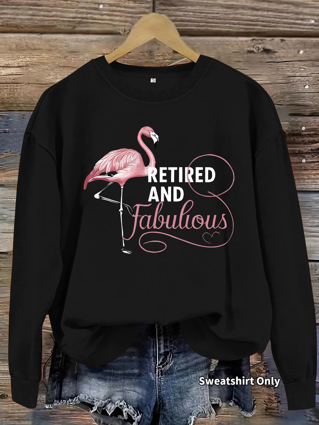 Kvinnenes sweatshirt med unik flamenco-motiv og inspirerende trykk Skjora