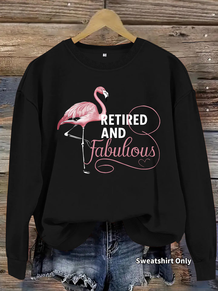 Kvinnenes sweatshirt med unik flamenco-motiv og inspirerende trykk Skjora