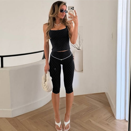 Dame Sportslig topp og leggings-sett Skjora