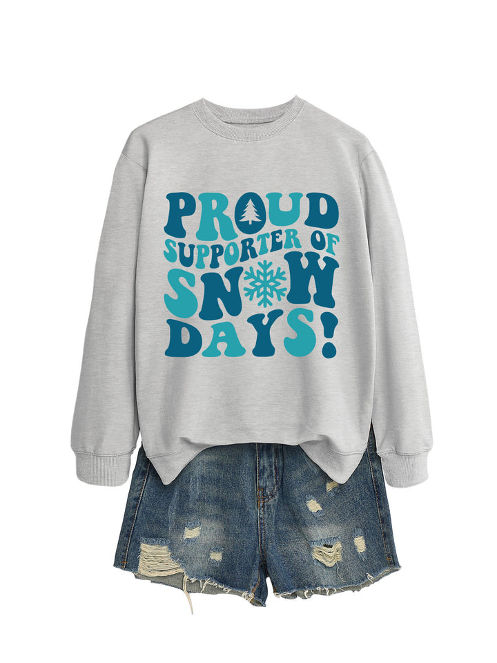 Dame sweatshirt med kreativt trykk og avslappet snitt Skjora