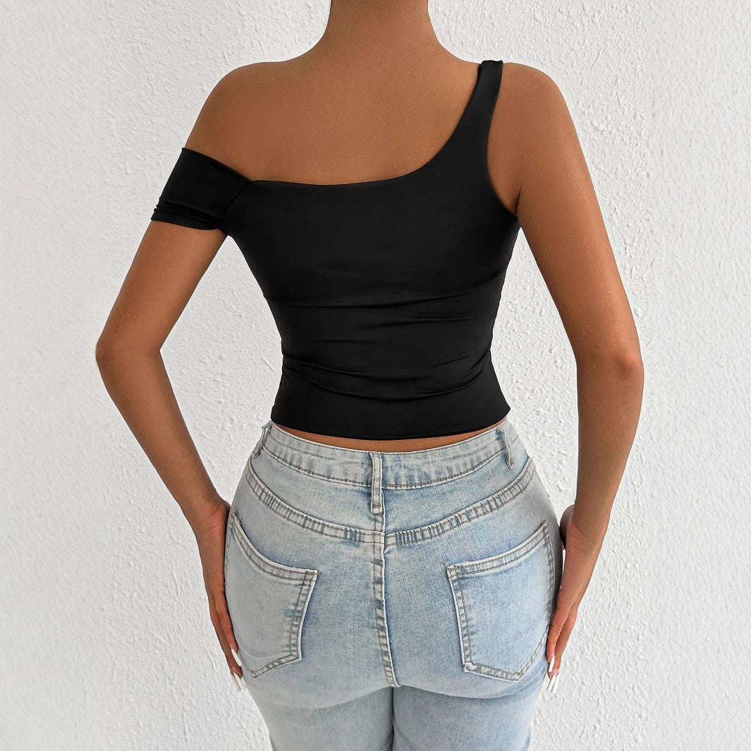 Dame Off-Shoulder Kroppstopp med figursydd snitt Skjora