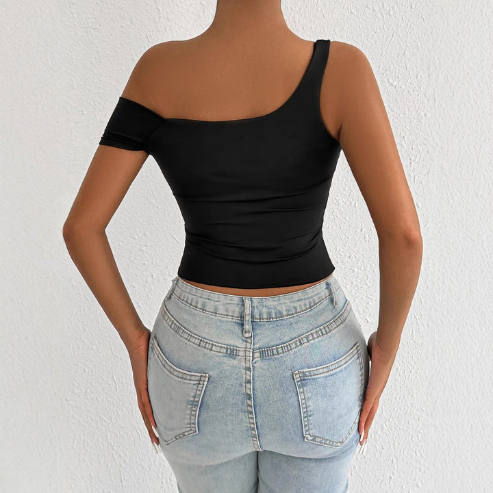 Dame Off-Shoulder Kroppstopp med figursydd snitt Skjora