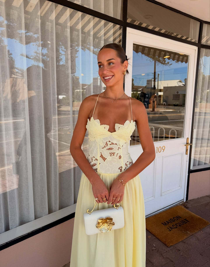 Dame Elegant blomstermønster kjole Skjora