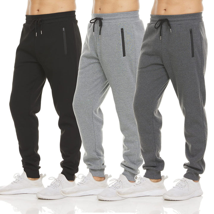 Herre sporty joggebukser med praktiske lommer og elastisk midjebånd Skjora