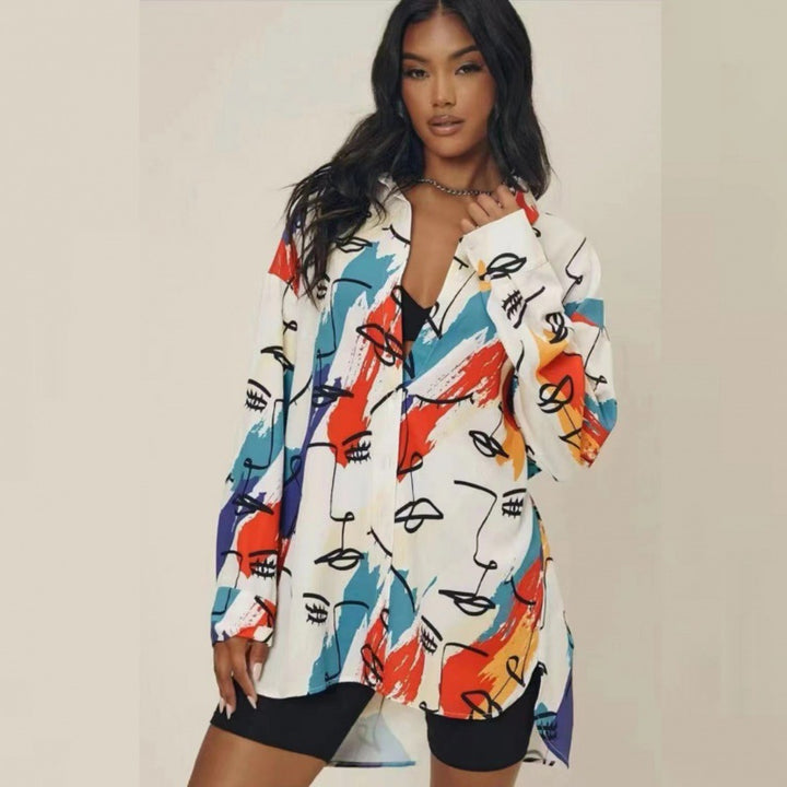 Mote kvinne bluse oversized Skjora