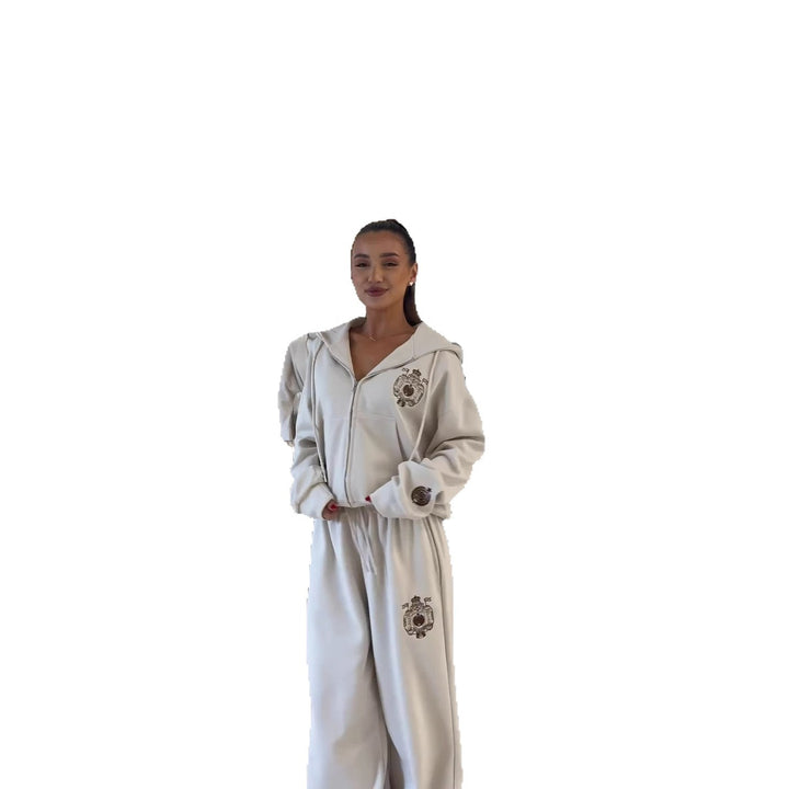 Kvinners Hip-Hop Fritidsdress med detaljelskende Logo Skjora