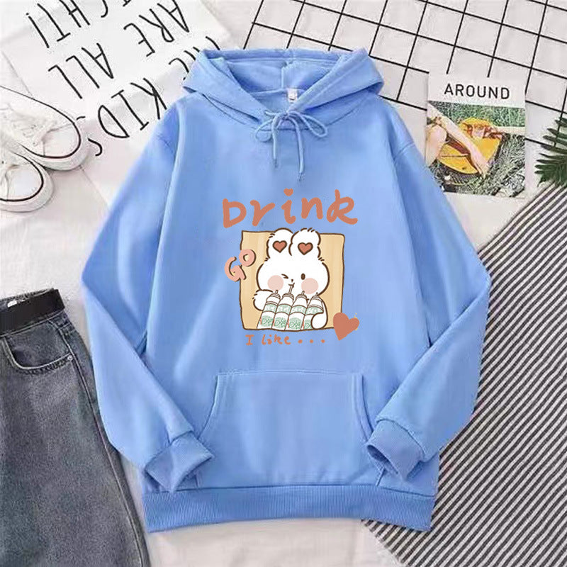 Ladies' Hoodie with Cute Kitten Motif Skjora
