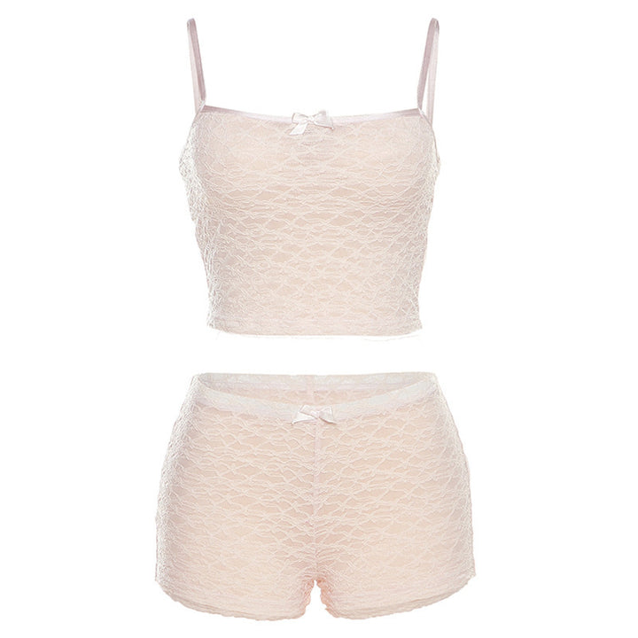 Dame Loungewear Set av delikat spisestoff Skjora