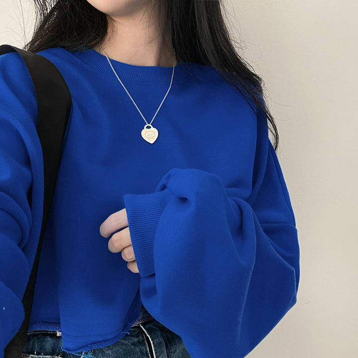 Kvinners Korte Sweatshirt Skjora