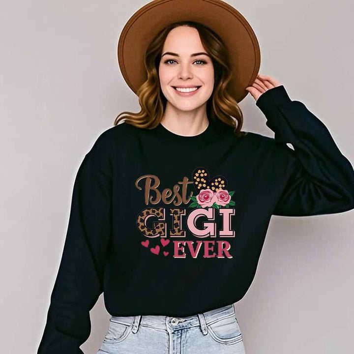 Dame sweatshirt med kreativ Gigi motiv Skjora