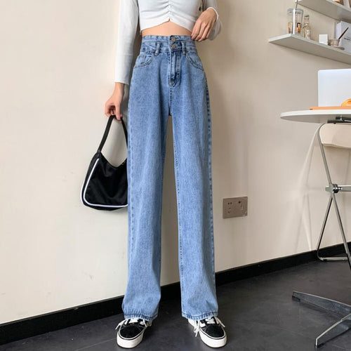 Kvinne Wide Cut Jeans med Casual Fit Skjora