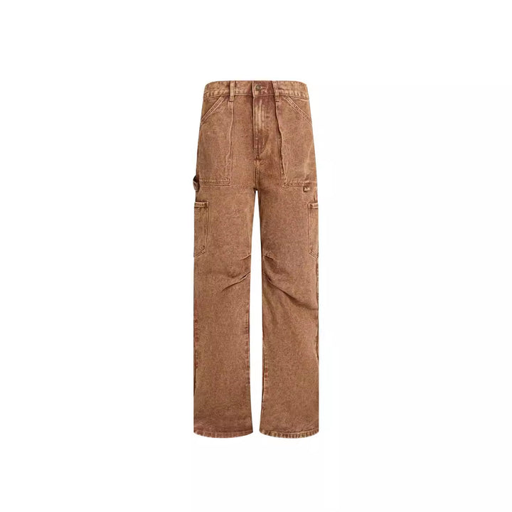 Dame Cargo-jeans i avslappet snitt med praktiske lommer Skjora