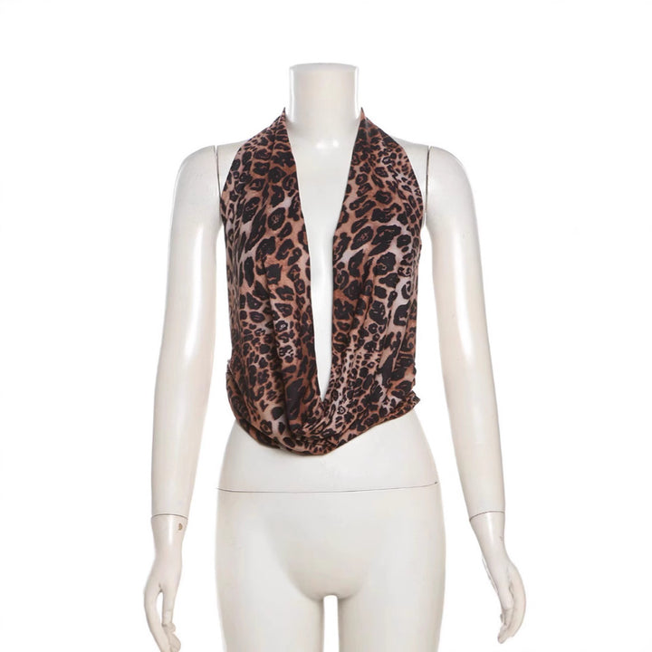 Dame Skjerf med moderne leopardmønster Skjora