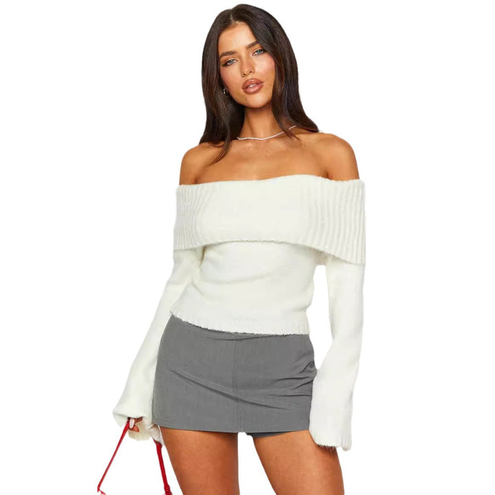 Damer Off-Shoulder Pullover Skjora