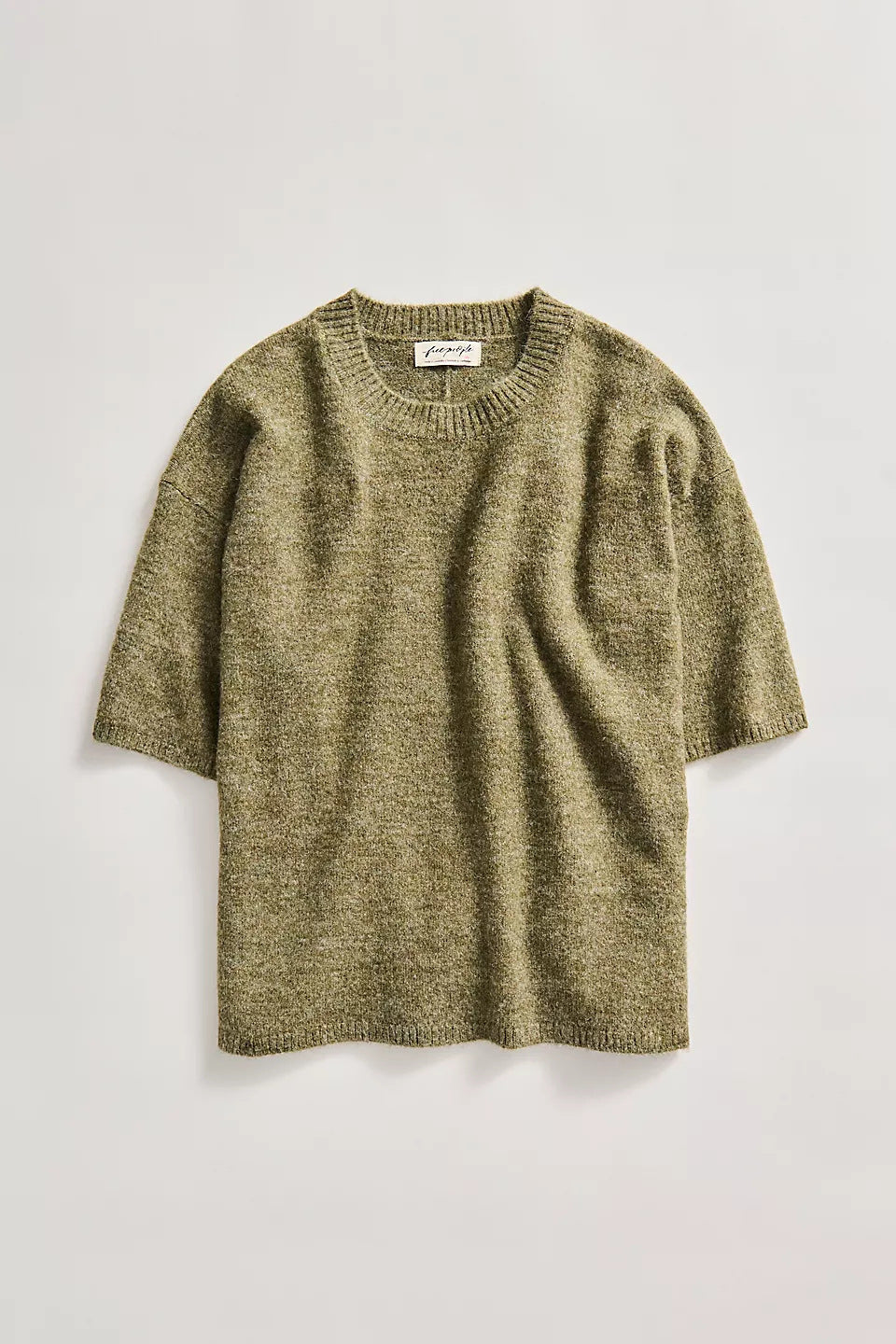 Dames Oversized Trui met Elegante Netmouwen en Delicaat Borduursel Patroon Skjora