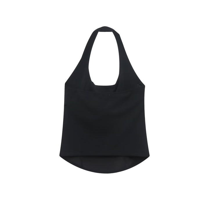Damer elegant halterneck-overdel med raffinert knute-detalj Skjora