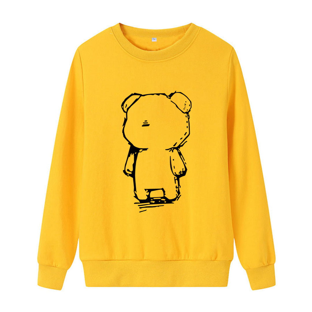 Damegen Sweatshirt med kreativt bjørnemotiv Skjora