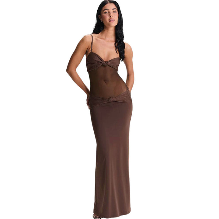 Dame Maxi Strandkjole med raffinert bustier-design og elastisk bånd Skjora