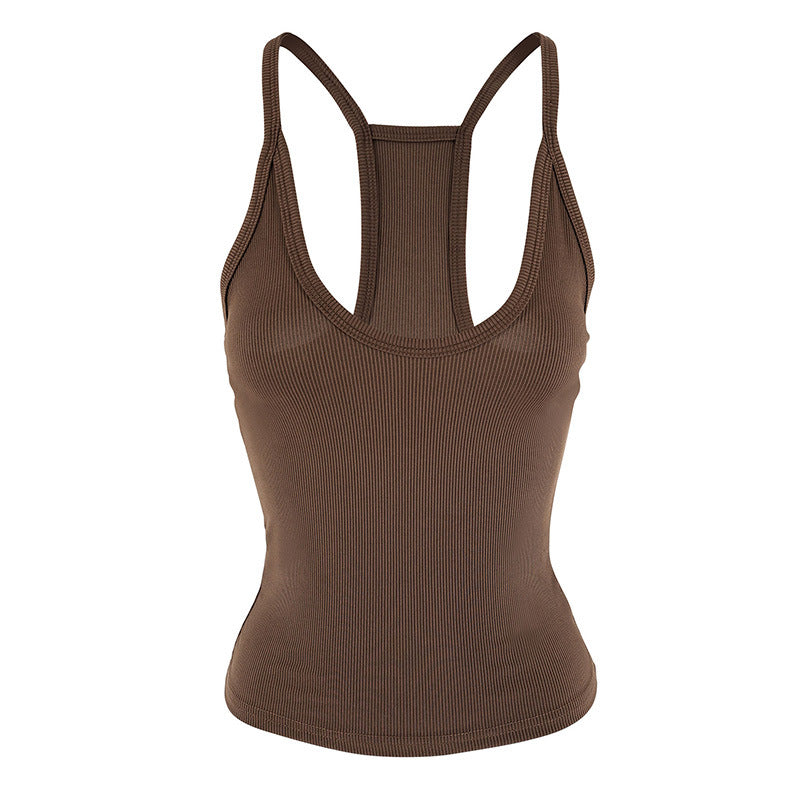 Dame Sporty Stretch-Top med slim fit Skjora