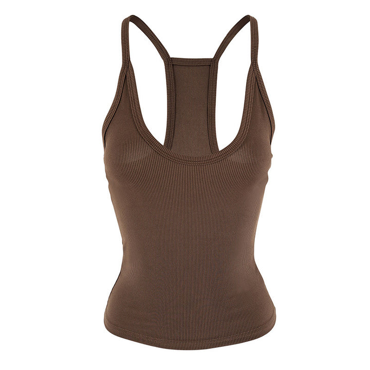 Dame Sporty Stretch-Top med slim fit Skjora