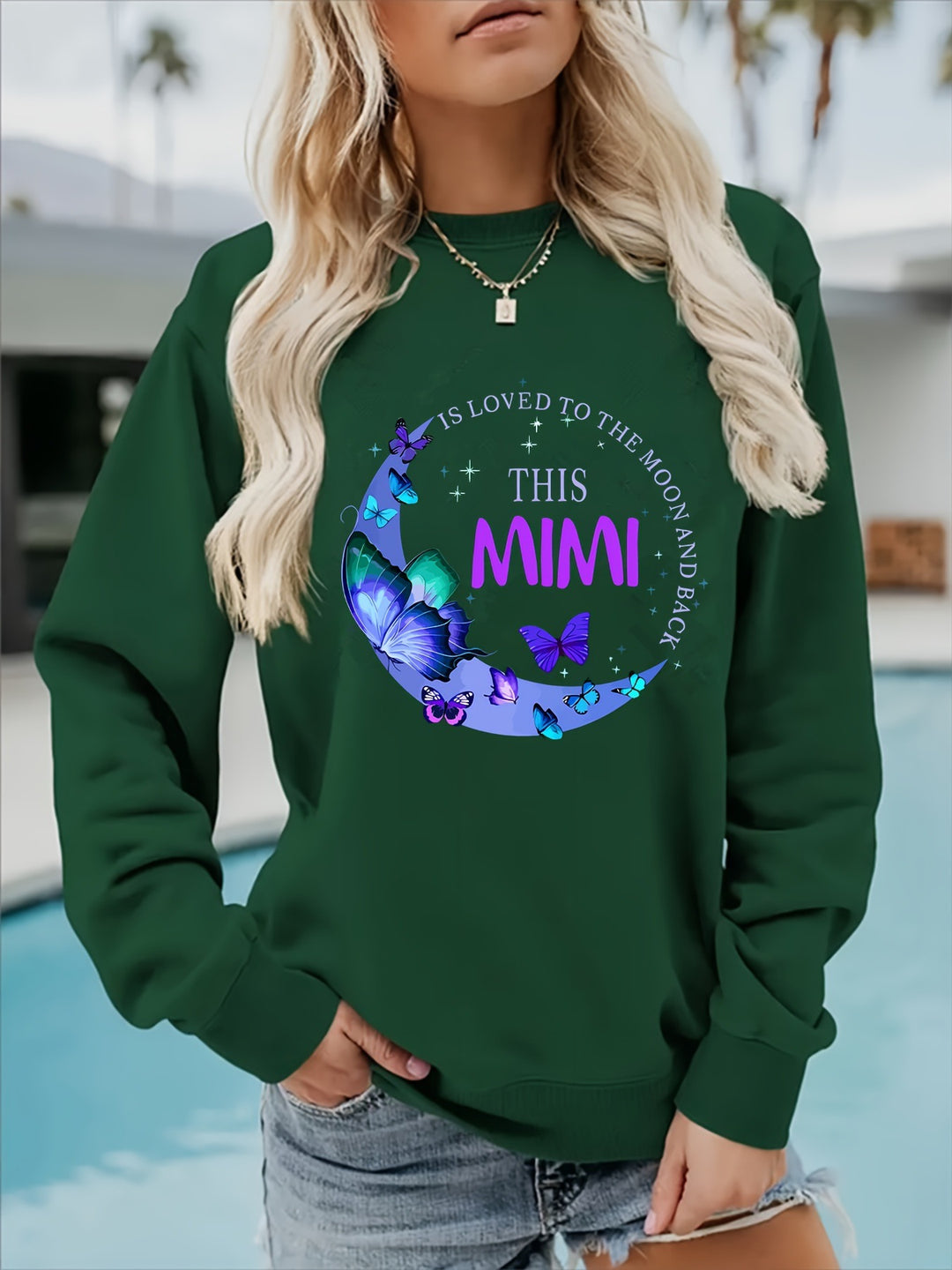 Kvinnens grafiske sweatshirt Skjora